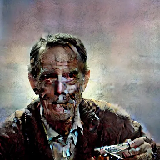 Image similar to a highly detailed epic cinematic concept art CG render digital painting artwork costume design: Henry Fonda as a 1950s tired disillusioned poet, barefoot, smoking a cigarette. volumetric lighting. By Greg Rutkowski, in the style of Francis Bacon and Syd Mead and Norman Rockwell and Beksinski, open ceiling, highly detailed, painted by Francis Bacon and Edward Hopper, painted by James Gilleard, surrealism, airbrush, Ilya Kuvshinov, WLOP, Stanley Artgerm, very coherent, triadic color scheme, realistic facial expression, art by Takato Yamamoto and James Jean