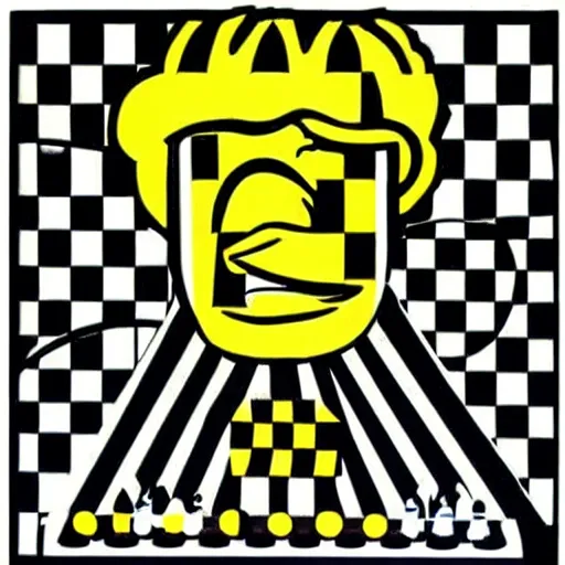 Image similar to chess piece, by roy lichtenstein, pop art,