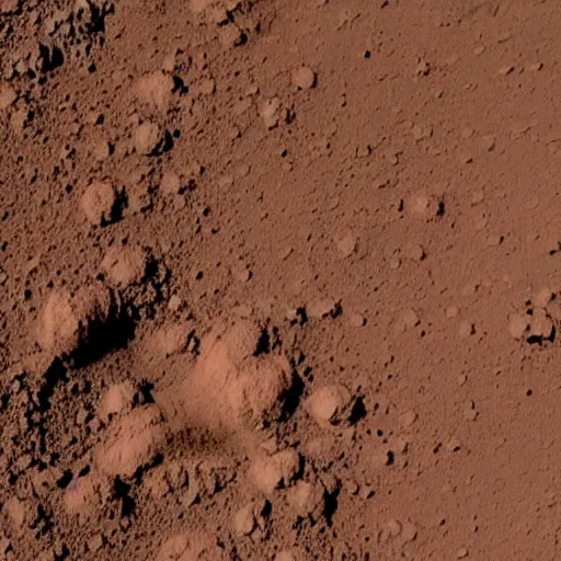 Image similar to faint virgin mary face outline in mars soil