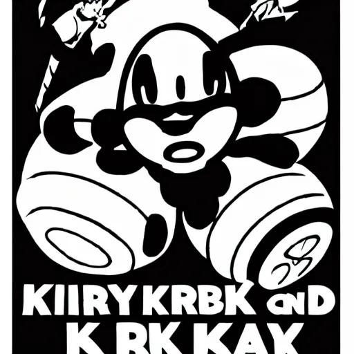 Image similar to kirby krackle, black and white only