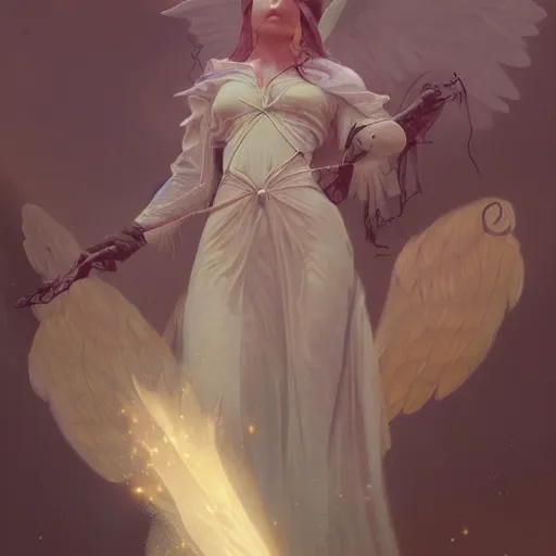 Image similar to beautiful angelic seductive witch, fantasy, cinematic lighting, highly detailed, digital painting, artstation, smooth, sharp focus, centered, illustration, art by Brom, Greg Rutkowski and Alphonse Mucha, by Pixar