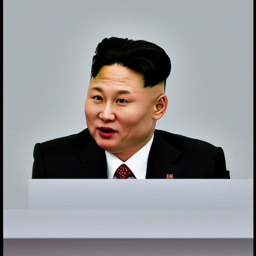 Image similar to sony 35mm photo of kim jong putin. highly detailed 8k, high quality