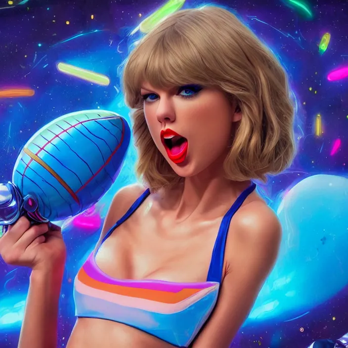 Image similar to portrait of Taylor Swift as Lola Bunny in Space Jam. HD, 4K. intricate abstract. intricate artwork. by Tooth Wu, wlop, beeple, dan mumford. octane render, trending on artstation, greg rutkowski very coherent symmetrical artwork. cinematic, hyper realism, high detail, octane render, 8k, iridescent accents