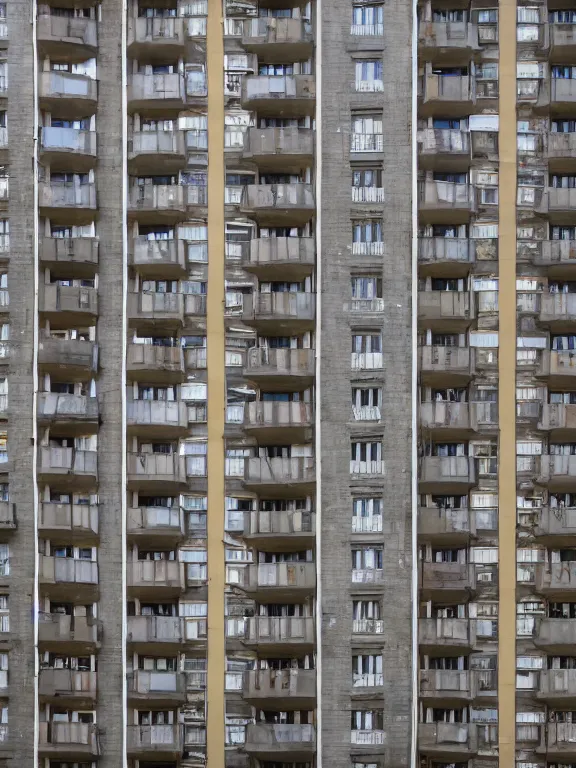 Image similar to full soviet apartment building, photo