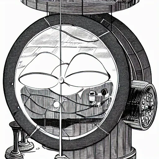 Prompt: a time travelling machine and the forcefield it generates