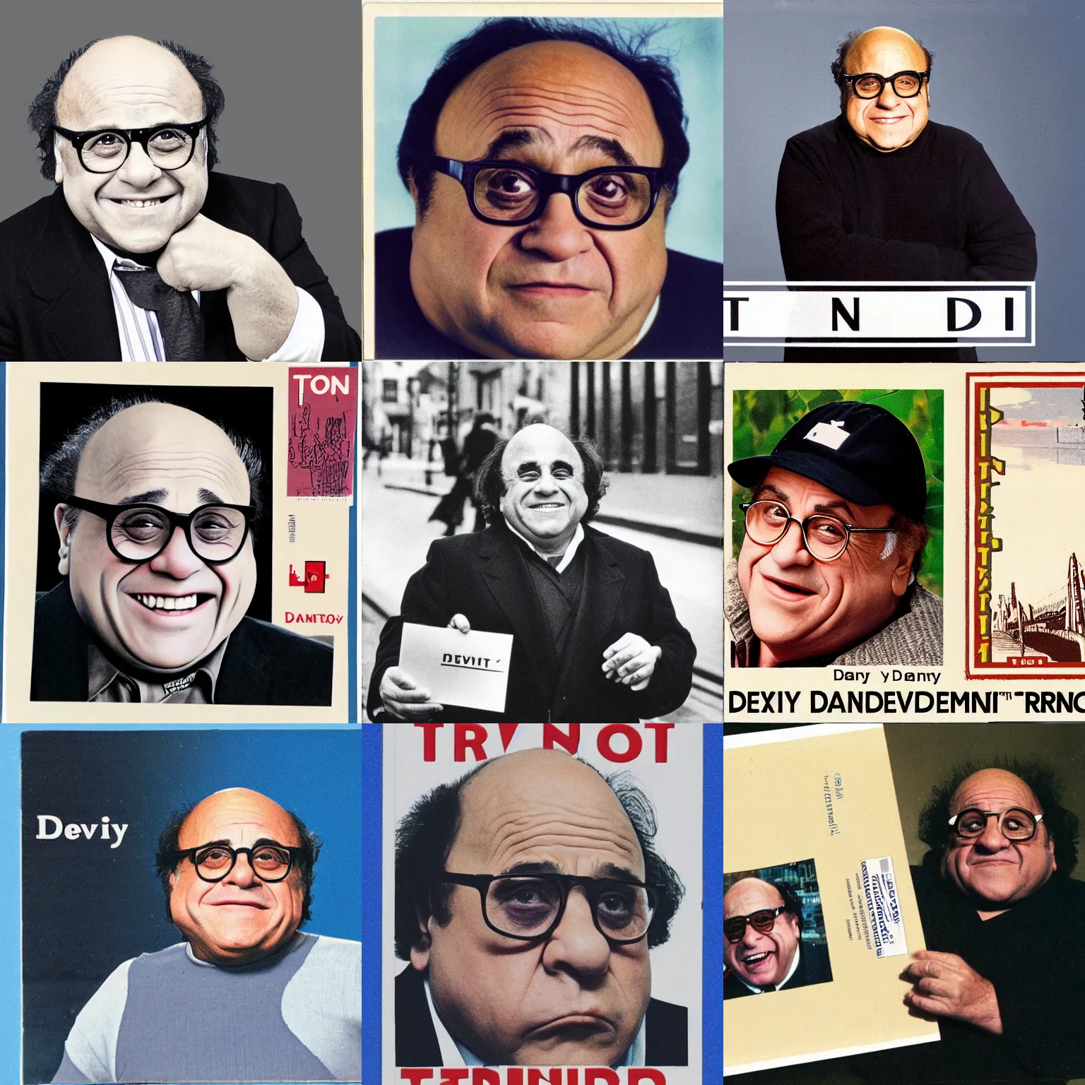 Prompt: Danny DeVito on a postcard for Trondheim