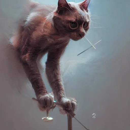 Image similar to Schrodinger cat, quantum physics, highly detailed, smooth, artstation, digital illustration by Ruan Jia and Mandy Jurgens and Artgerm and Wayne Barlowe and Greg Rutkowski and Zdislav Beksinski