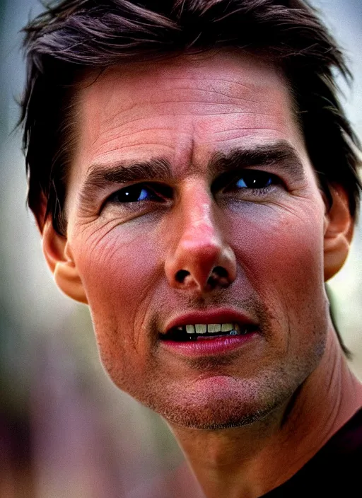 Prompt: a photo of tom cruise in temple of bali, perfect faces, award winning photography, 50 mm