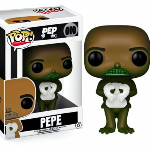 Image similar to pepe as a Funko Pop