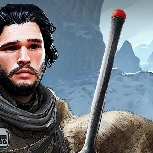 Image similar to jon snow as a character in apex legends