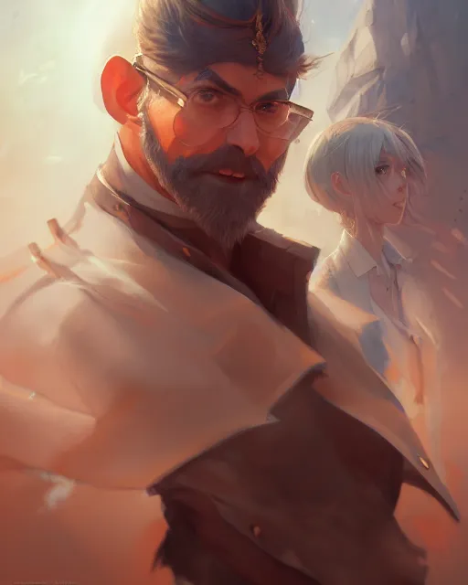 Image similar to character concept art of a horseshoe theory, key visual, realistic shaded perfect face, fine details by stanley artgerm lau, wlop, rossdraws, james jean, andrei riabovitchev, marc simonetti, and sakimichan, trending on artstation