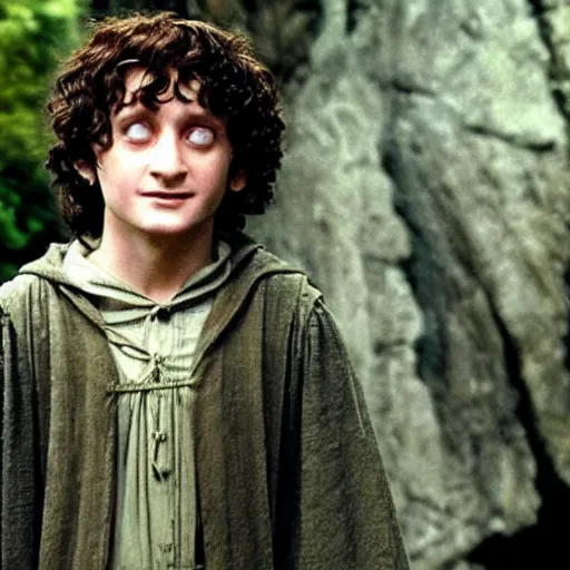 Image similar to frodo baggins in hogwarts