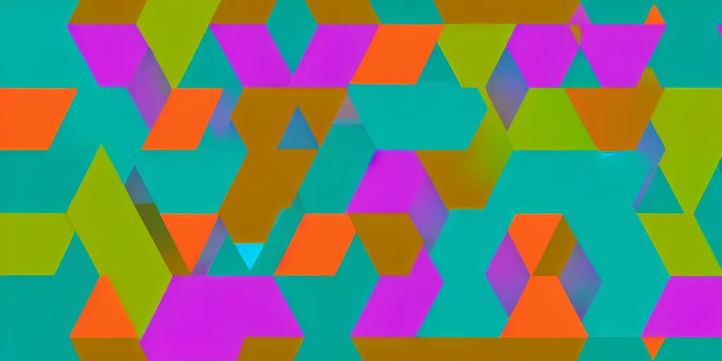 Prompt: max chroma logo vector gradients with interlocking hexagon tessellation and triangle halftones