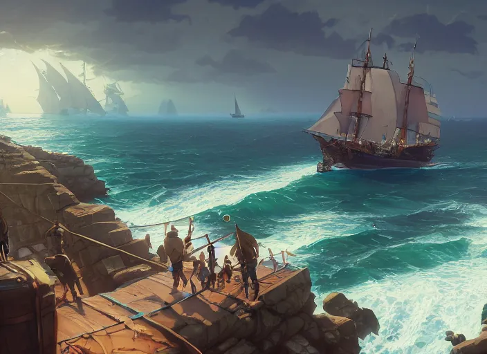 Prompt: brig, barque, schooner ships battle at the sea, unreal engine, fantasy art by greg, loish, rhads, ferdinand knab, tom bagshaw, makoto shinkai and lois van baarle, rossdraws, ilya kuvshinov, night lighting, trending on studio ghibli, highly detailed, 8 k, octane render