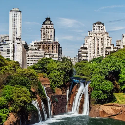 Image similar to waterfalls in buenos aires city