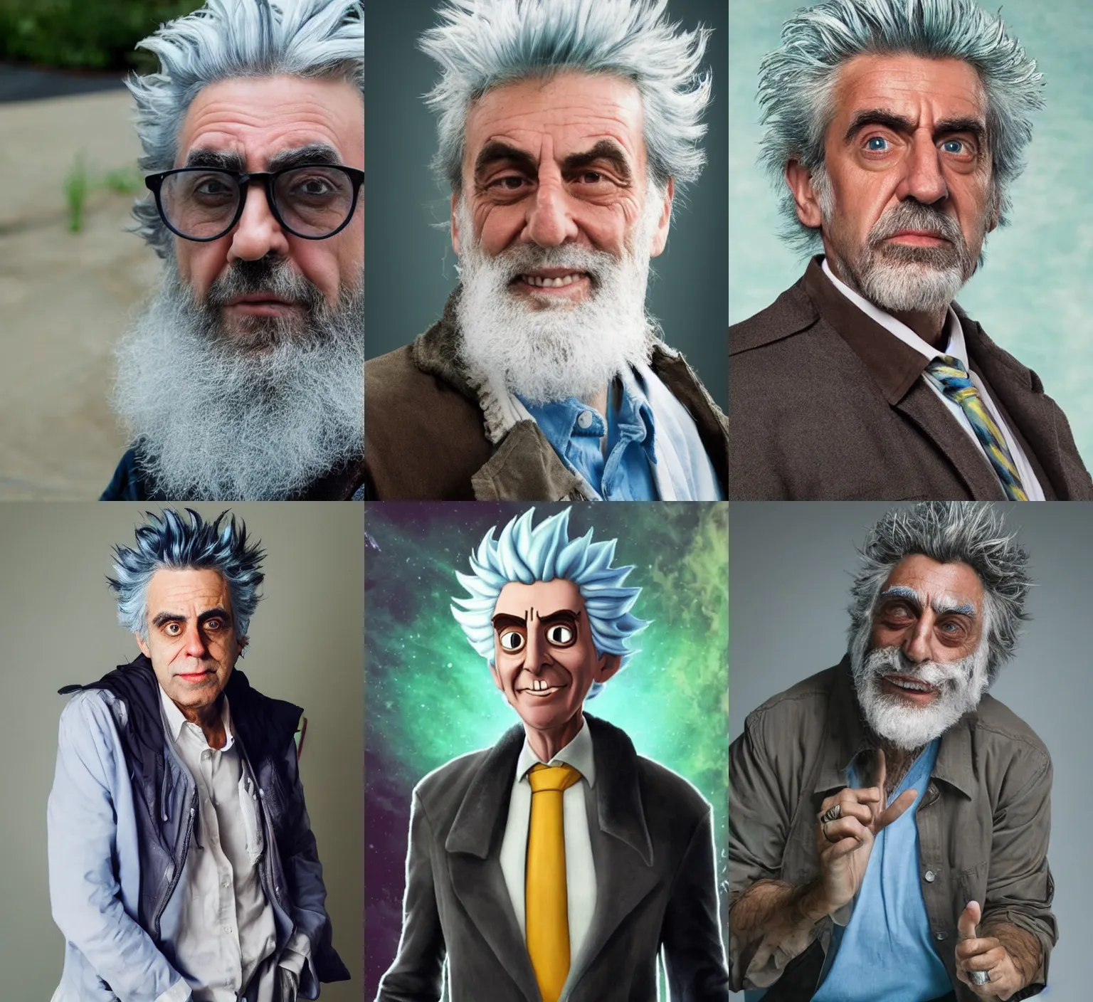 Prompt: photo of Rick Sanchez as a real person