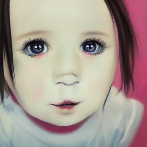 Image similar to super cute baby Marylin Manson, kawaii realistic portrait, by isabelle staub, by RossDraws, trending on artstation