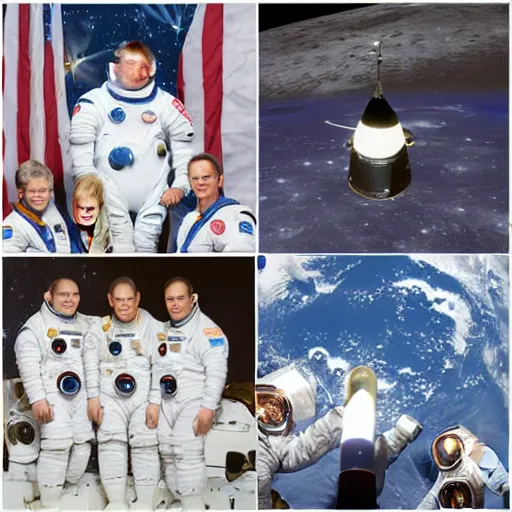 Prompt: astronauts birthday party moon photos