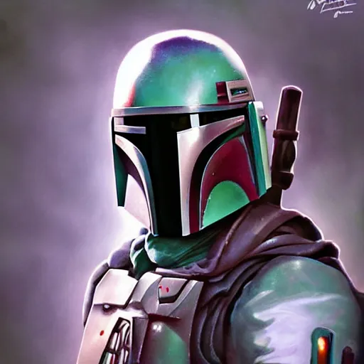 Prompt: boba fett by artgerm