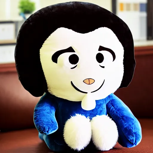 Prompt: jerry seinfeld plushie, toy, fluffy, soft