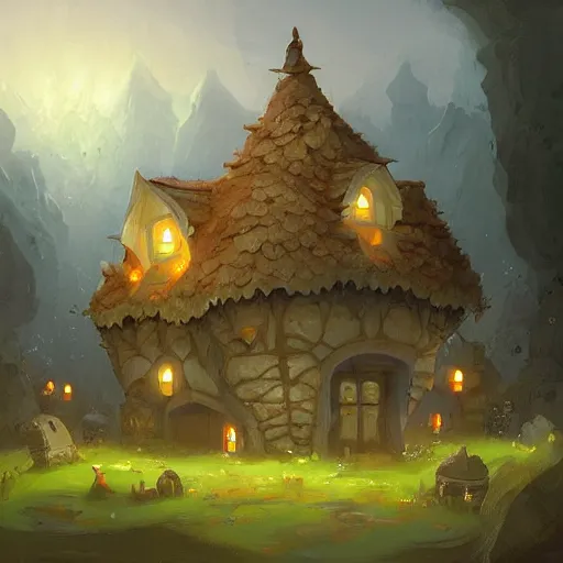 Image similar to a house made of cheese, fantasy, digital art, highly detailed, by andreas rocha