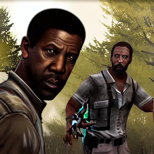 denzel washington and ryan gosling in walking dead game | Stable ...