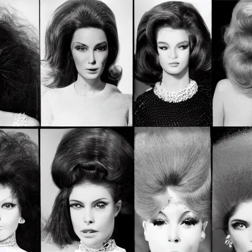 Image similar to 1 9 6 9 big hair day fashion models in new york