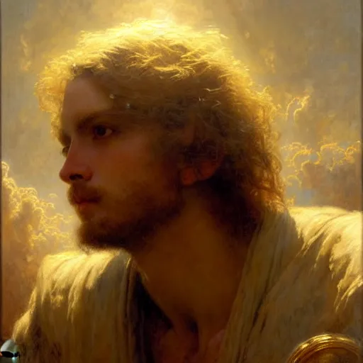 Image similar to a portrait of a good - lookiung white boy god,, high detail, cleary see face, by gaston bussiere, bayard wu, greg rutkowski, odd nerdrum, maxim verehin, dan dos santos, masterpiece, sharp focus, cinematic lightning - h 7 6 8