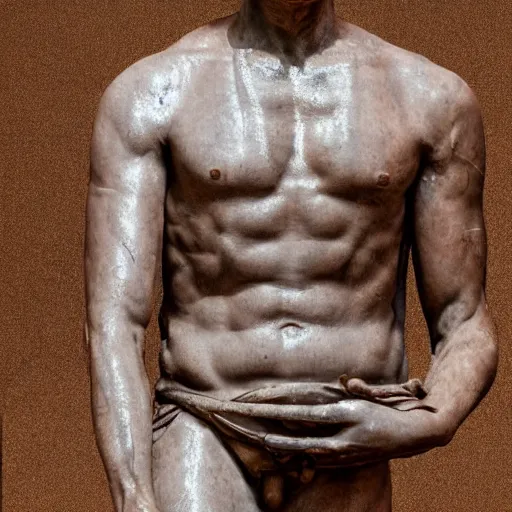 Image similar to rami malek as gorgeous statue of ancient roman emperor, 3 d photorealistic, high resolution render, museum photoshot, 8 k