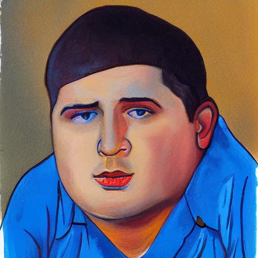 Image similar to bobby hill, portrait, by mir sayyid ali