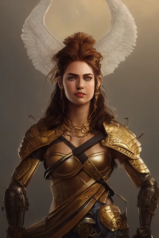 Image similar to amazon valkyrie athena, d & d, fantasy, portrait, highly detailed, headshot, digital painting, trending on artstation, concept art, sharp focus, illustration, art by artgerm and greg rutkowski and magali villeneuve