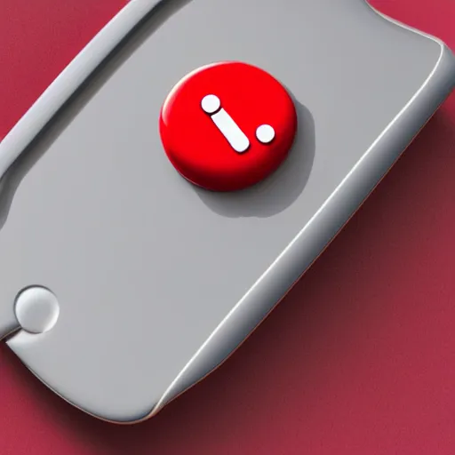 Image similar to Very tiny red alarm clock that looks like the iOS emoji and has the same colors, 3D clay render, 4k UHD, white background, isometric top down left view, diffuse lighting, zoomed out very far