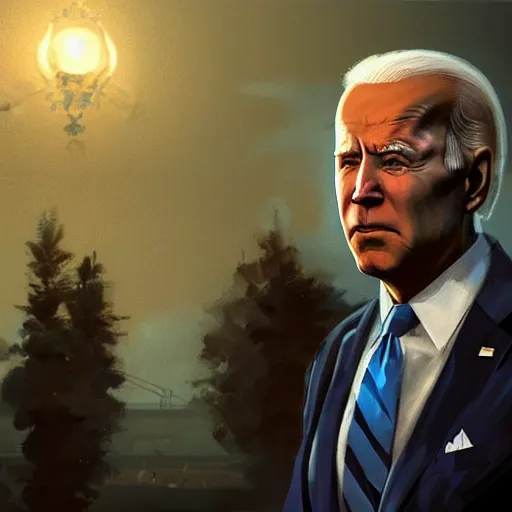 Image similar to joe biden crying, dramatic lighting, cinematic, establishing shot, extremly high detail, photorealistic, cinematic lighting, artstation, style by James Gurney