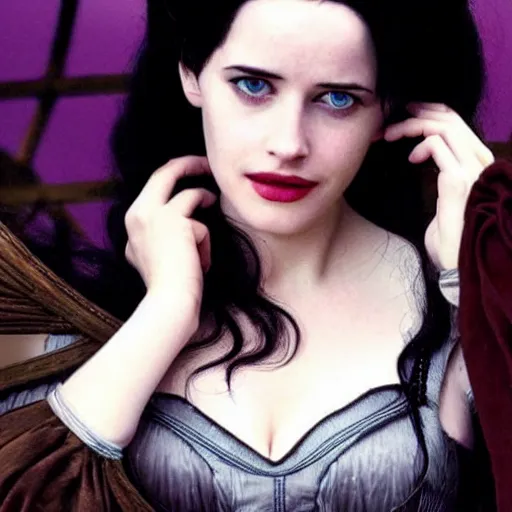 Image similar to young eva green as yennefer from the witcher
