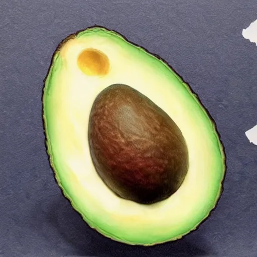 Image similar to the rock as an avocado