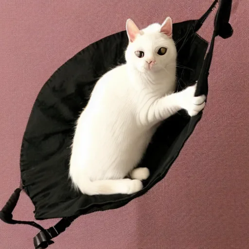Image similar to a cat on a parachute