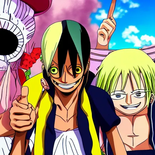 Image similar to Juice wrld Anime in one piece 4k detail