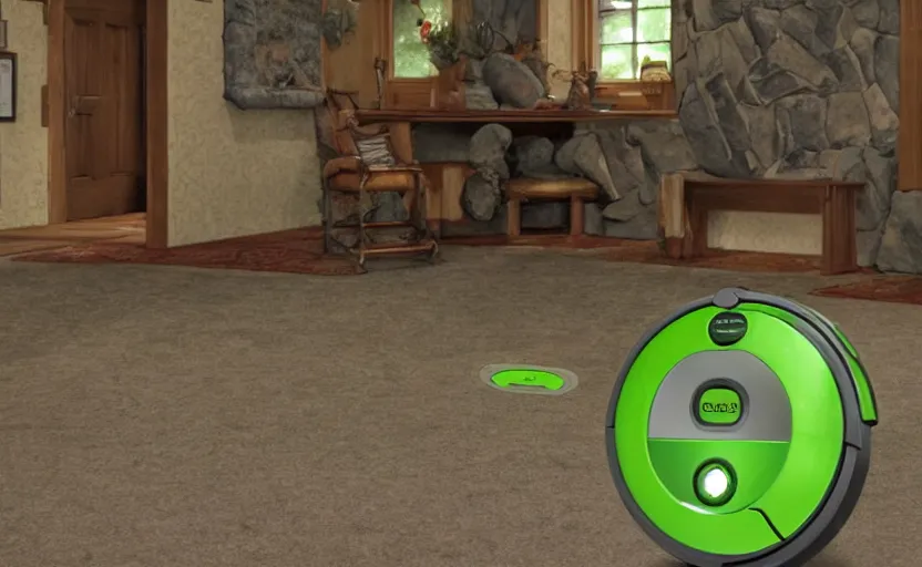 Image similar to A roomba sets off on an epic fantasy quest