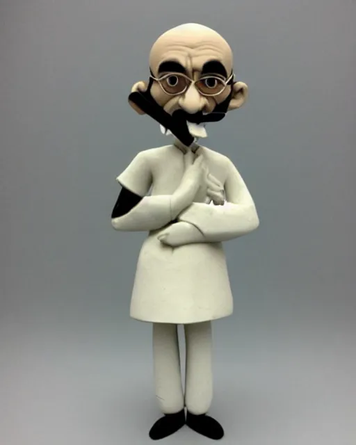 Image similar to mahatma gandhi, stop motion vinyl figure, plastic, toy