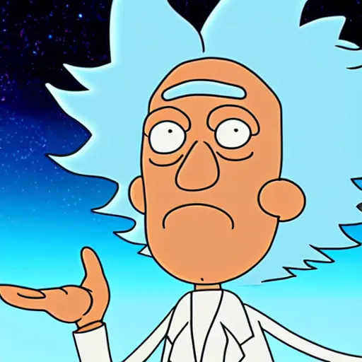 Image similar to Albert Einstein In Rick and Morty digital art 4k detailed super realistic