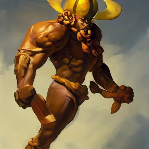 Image similar to greg manchess portrait painting of partially armored dhalsim from street fighter as overwatch character, medium shot, asymmetrical, profile picture, organic painting, sunny day, matte painting, bold shapes, hard edges, street art, trending on artstation, by huang guangjian and gil elvgren and gerald brom