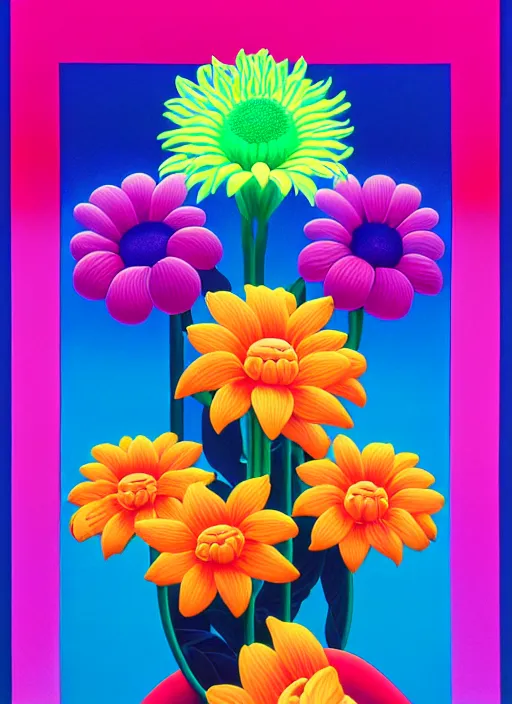 Prompt: flowers by shusei nagaoka, kaws, david rudnick, airbrush on canvas, pastell colours, cell shaded, 8 k