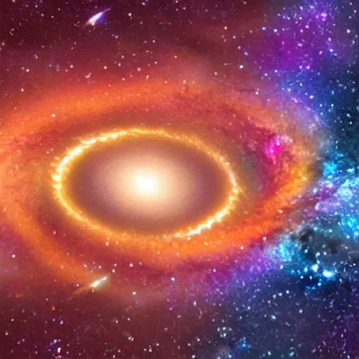 Image similar to a galaxy inside a ring