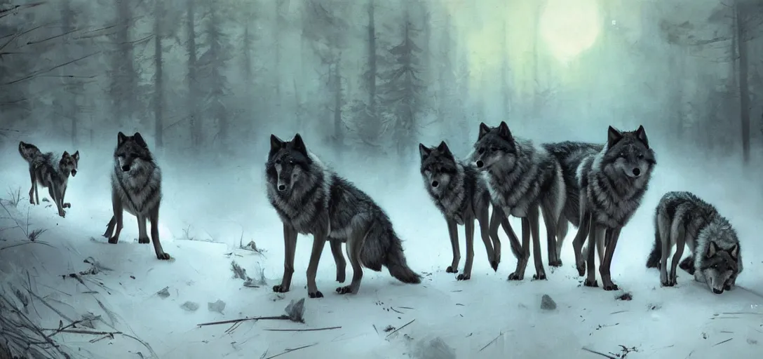 twilight wolf pack wallpaper