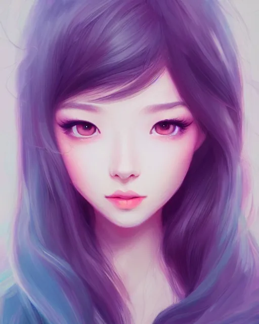 Prompt: girl portrait by rossdraws, vivid, aesthetic, fine details, realistic eyes, masterpiece