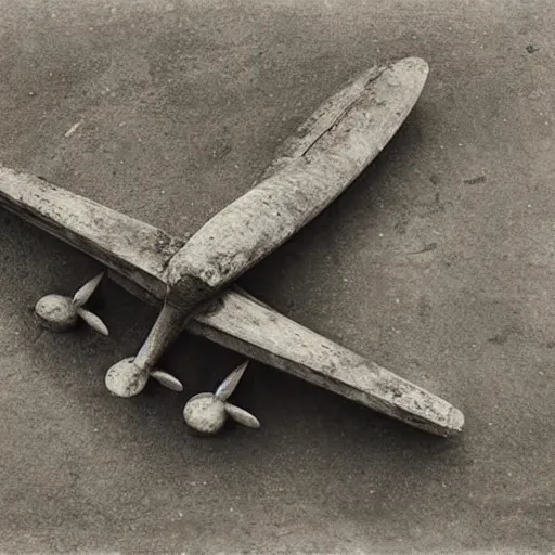 Image similar to an ancient greek airplane,