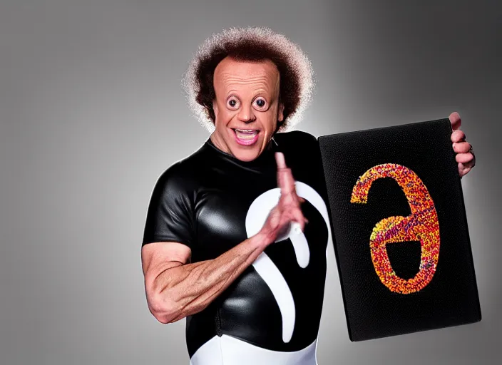 Prompt: a scene from a 2 0 2 2 s black phone, richard simmons is in spandex ringing a doorbell, grindhouse, folk horror, hauntology, 8 k, 8 5 mm f 1. 8, studio lighting, rim light, right side key light