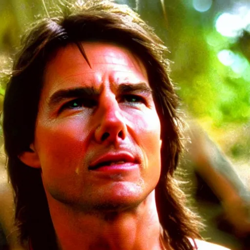 Prompt: Tom Cruise dressed as a hippie, movie still, 4K