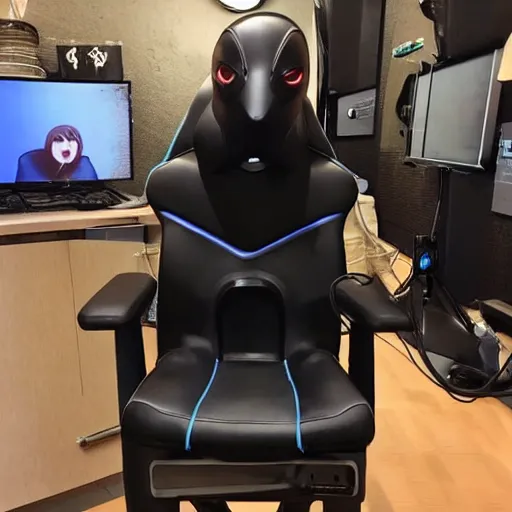 Prompt: “a realistic detailed photo of a guy who is an attractive humanoid who is half robot and half humanoid, who is a male android, twitch streamer Ninja Tyler Blevins, shiny skin, posing like a statue, blank stare, on a gaming chair streaming”