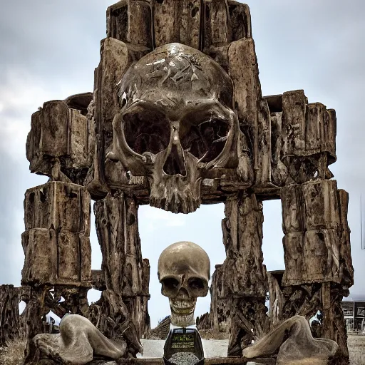 Image similar to skullpunk monument